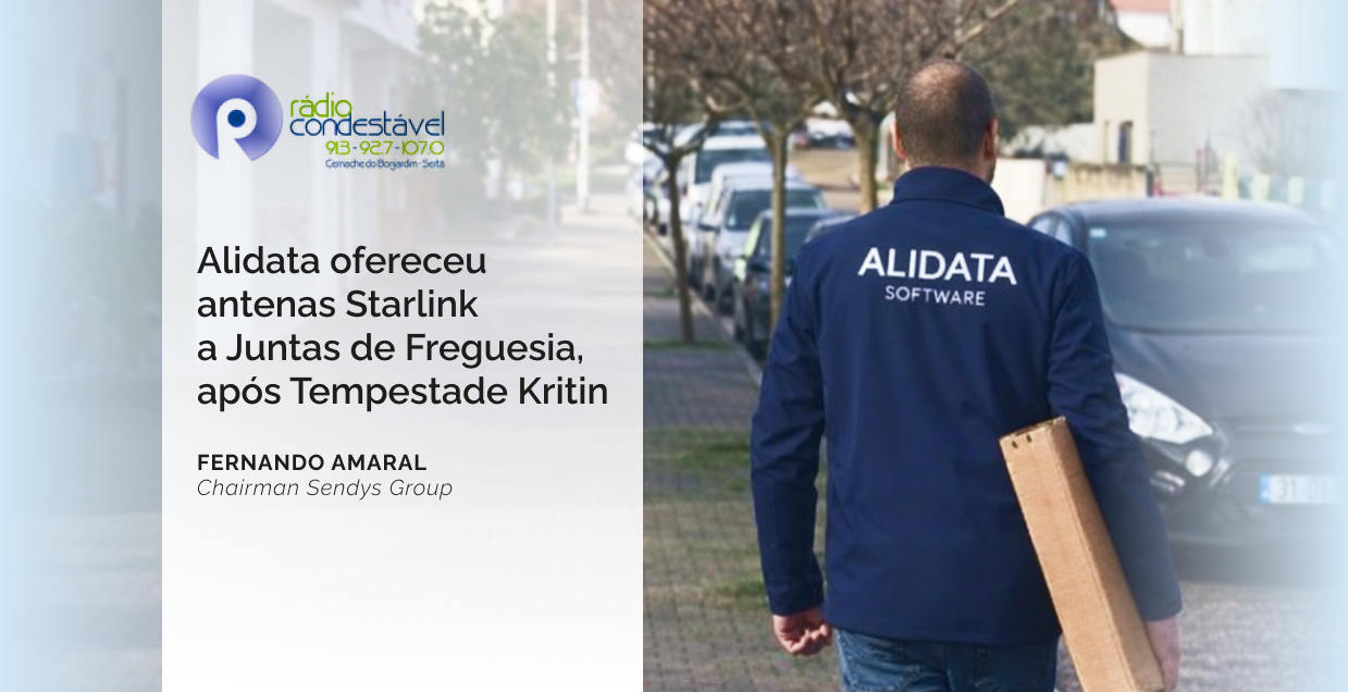 Alidata ofereceu antena Starlink a juntas de freguesia, após Tempestade Kristin